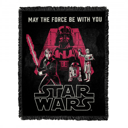 Star Wars Be The Force 46" x 60" Woven Throw w/ Tassels